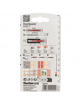 DuoXpand kaištis su varžtu 8x80 T 4 vnt