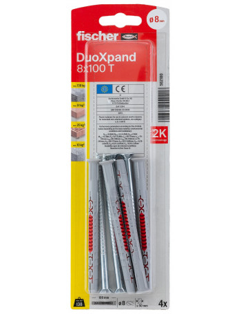 DuoXpand kaištis su varžtu 8x100 T 4 vnt