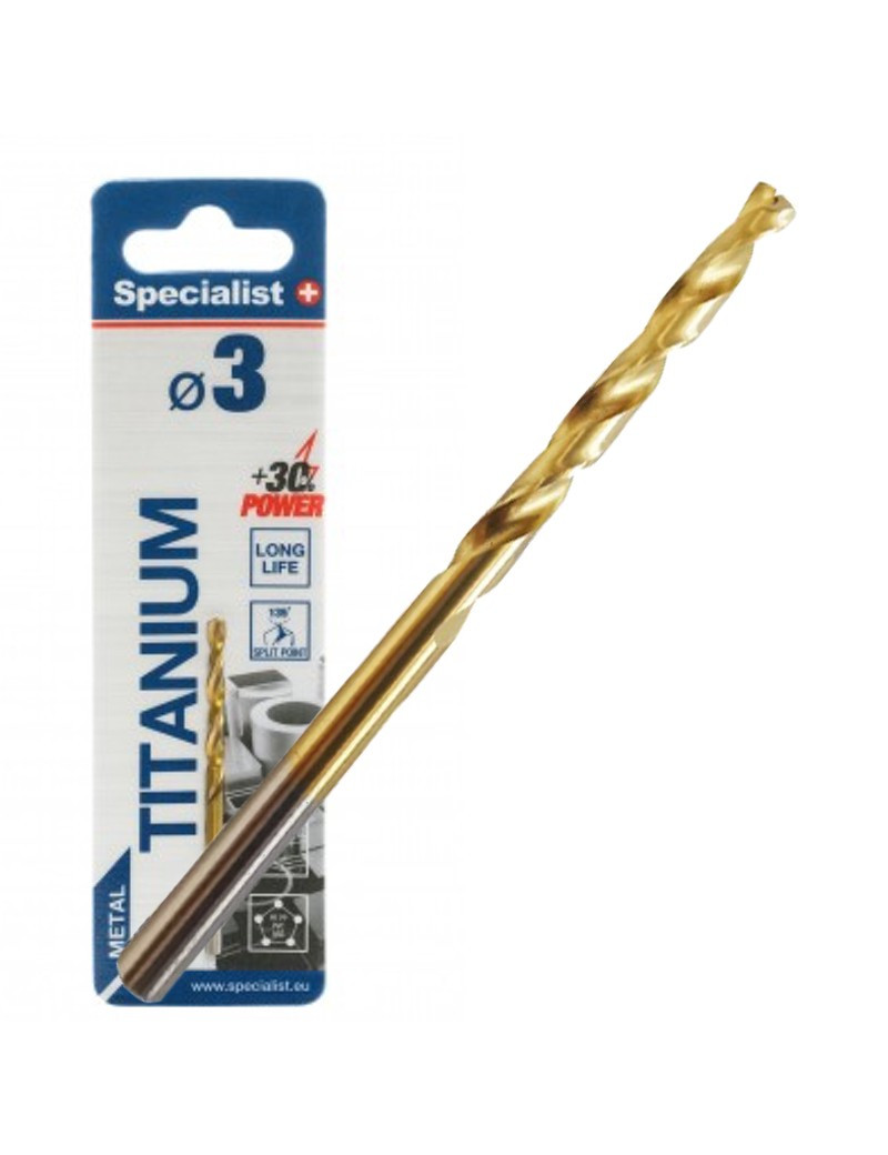 SPECIALIST+ metalo grąžtas TITAN 3 mm