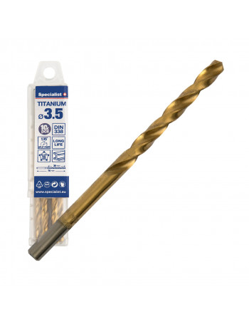 SPECIALIST+ metalo grąžtas TITAN 35 mm 10 vnt