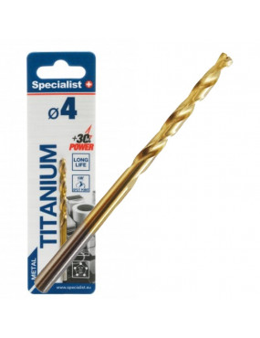 SPECIALIST+ metalo grąžtas TITAN 4 mm