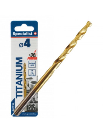 SPECIALIST+ metalo grąžtas TITAN 4 mm