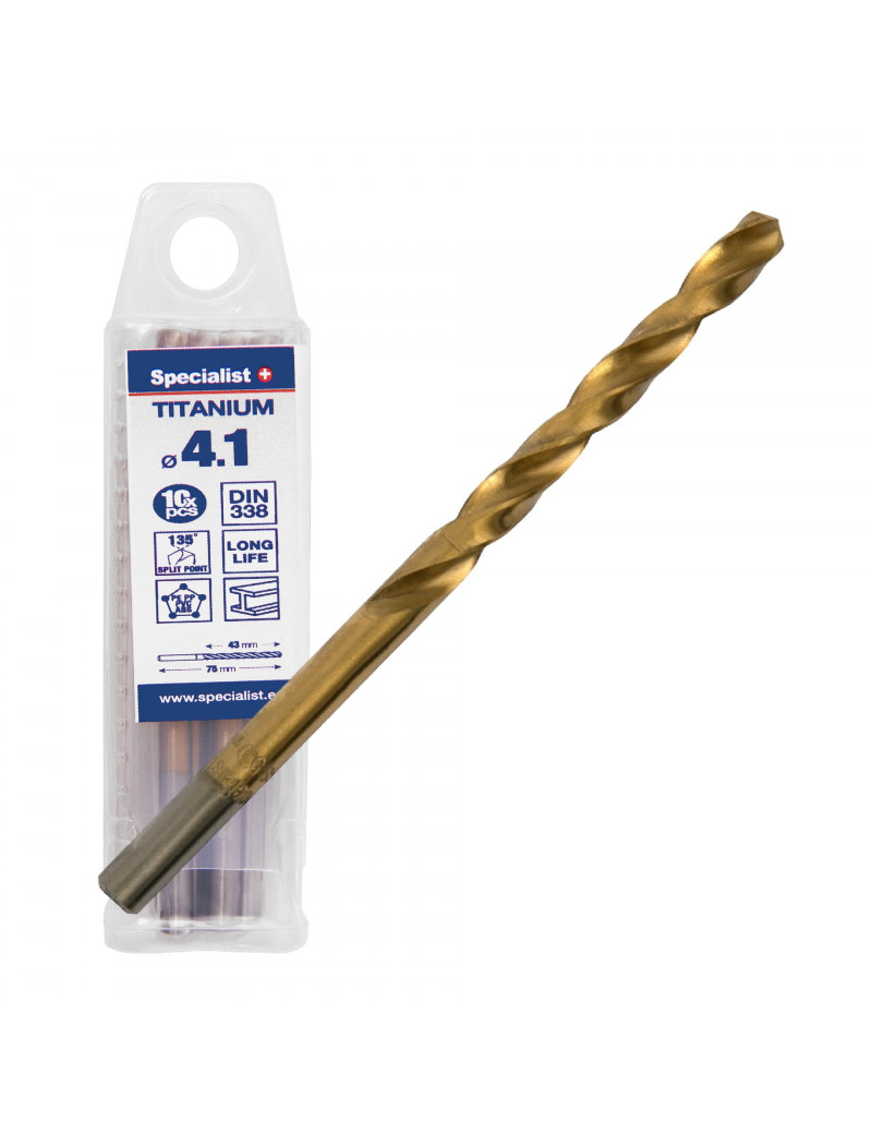 SPECIALIST+ metalo grąžtas TITAN 41 mm 10 vnt