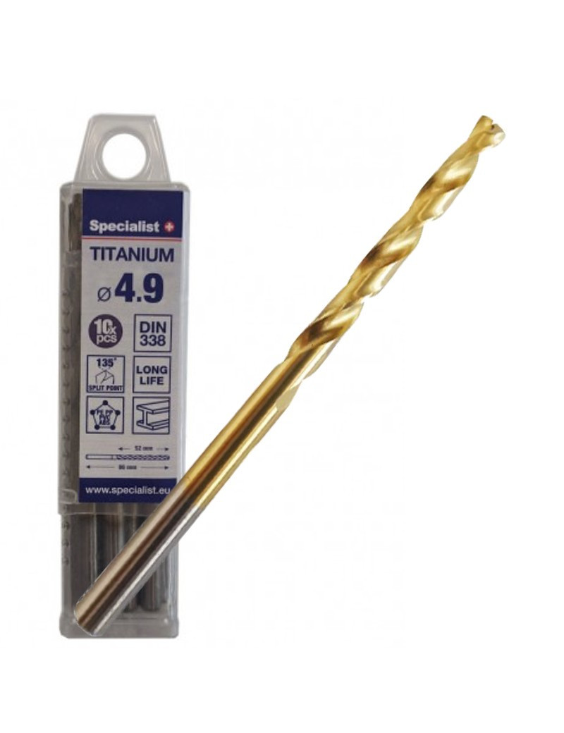 SPECIALIST+ metalo grąžtas TITAN 49 mm 10 vnt