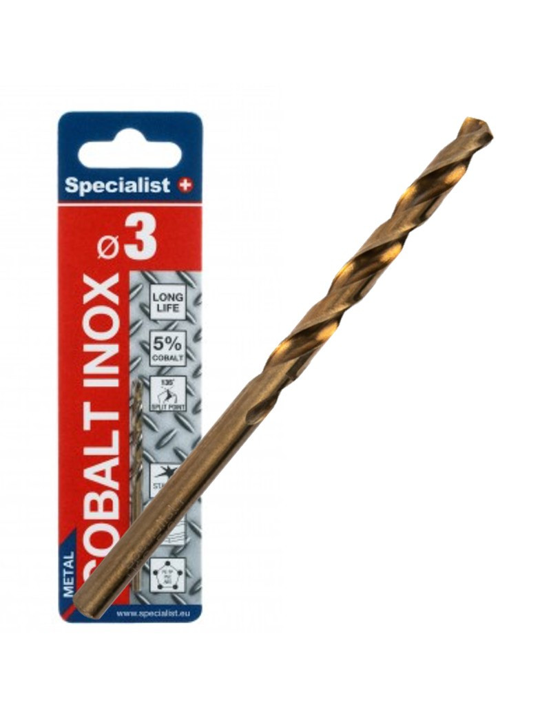 SPECIALIST+ metalo grąžtas COBALT 3 mm