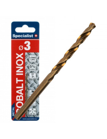 SPECIALIST+ metalo grąžtas COBALT 3 mm