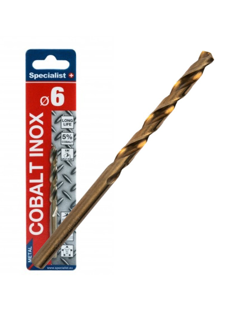 SPECIALIST+ metalo grąžtas COBALT 6 mm