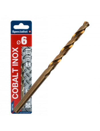 SPECIALIST+ metalo grąžtas COBALT 6 mm