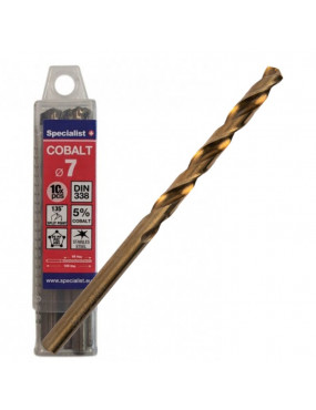 SPECIALIST+ metalo grąžtas COBALT 7 mm 10 vnt