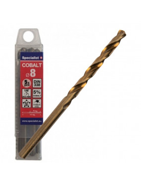 SPECIALIST+ metalo grąžtas COBALT 8 mm 5 vnt