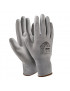 Pilkos poliuretano pirštinės L
