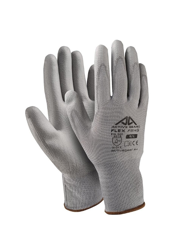 Pilkos pliuretano pirštinės XXL