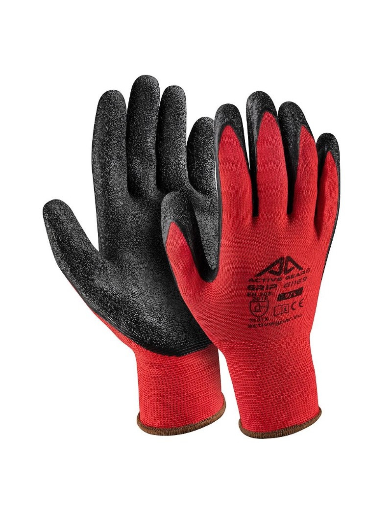 Raudonos Grip pirštinės XL