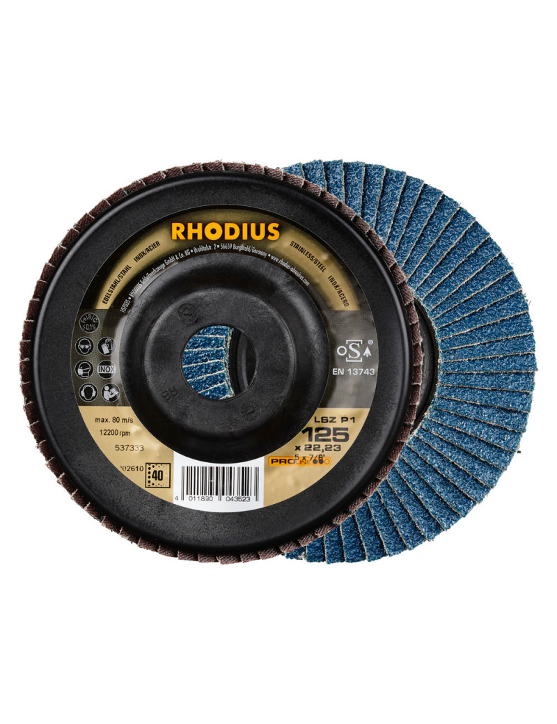 Lapelinis šlifavimo diskas „Rhodius 180 mm LSZ60