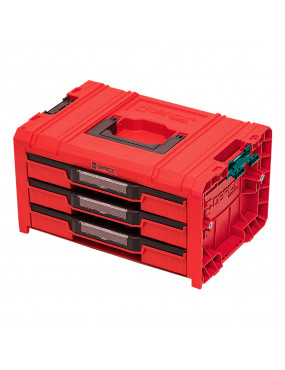 QBRICK PRO įrankių dėžė su 3 stalčiais 20 EXPERT RED