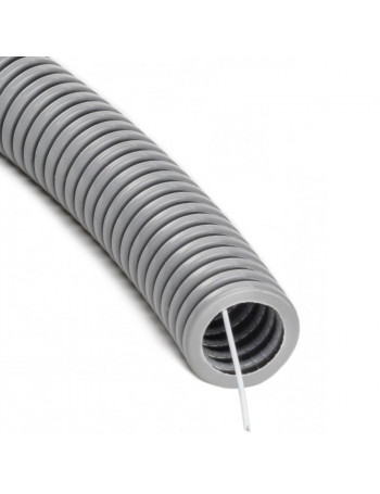 Gofruotas vamzdis su viela 32mm (behologenÅ³, pilkas, 50m, 750 N/5 cm, D32) GLOB-EL GL401