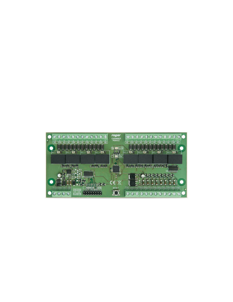 IÅ¡plÄtimo modulis I/O ROGER XM-8DR-BRD (RACS 4, 8 Ä¯Äjimai, 8 reliniai iÅ¡Äjimai)