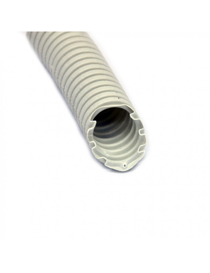 Gofruotas vamzdis 50mm (behologenÅ³, pilkas, 50m, 750 N/5 cm, D50) GLOB-EL GL602W