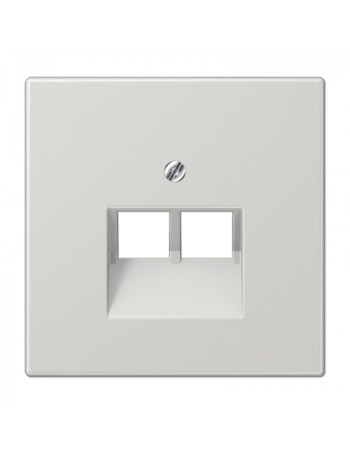 Kompiuterinio lizdo apdaila JUNG LS969-2UALG (pilka, 2xRJ45)