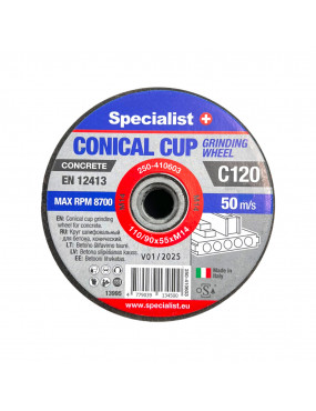 SPECIALIST+ betono šlif taurė C120 110/90x55xM14 mm