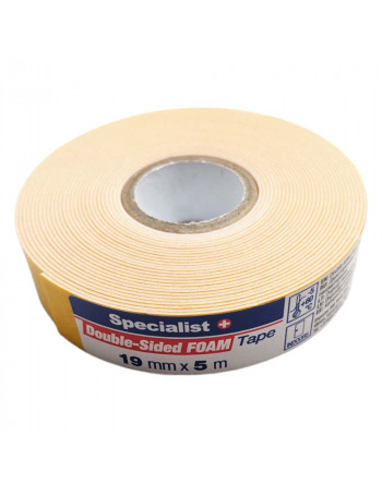 SPECIALIST+ dvipusė mont juosta 19 mm x 5 m balta