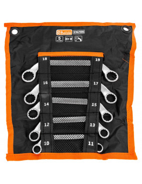 Lenkti raktai 10 mm - 19 mm 5 vnt