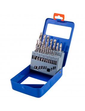 Metalo grąžtų rinkinys 1-10 mm 19 vnt