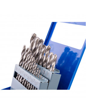 Metalo grąžtų rinkinys 1-10 mm 19 vnt