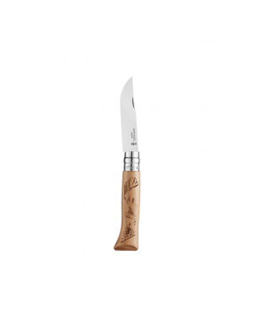 Kišeninis peilis dekoruota rankena Opinel Nr.8 Stainless Steel Engraving Biking
