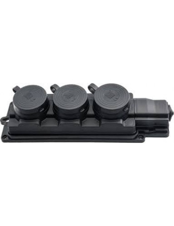 3vt. kiÅ¡tukinis lizdas Pawbol D.3159/3-S (16A, 250V, IP44)