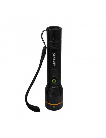 Rankinis žibintuvėlis 10W įkraunamas USB-C juodas ARCAS