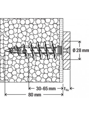 Kaištis izoliacinėms medžiagoms FID80 II Fischer 25 vnt