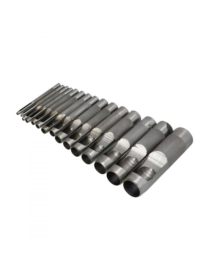 Skylių pramušėjų rinkinys FASTER TOOLS 12 vnt