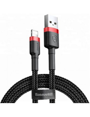 Kabelis USB A - Lightning BASEUS CALKLF-B19 (1.0m, QC3.0, nailoninis, raudonas/juodas)