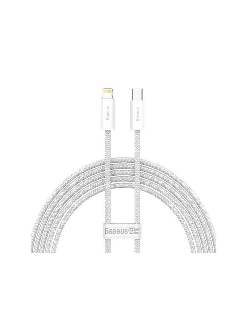Kabelis USB C - Lightning BASEUS CALD000102 (2.0m, 20W, baltas, pintas)