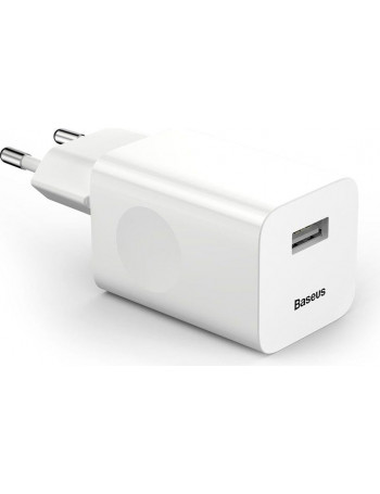 Sieninis Ä¯kroviklis BASEUS CCALL-BX02 (24W, USB, QC3.0, baltas)