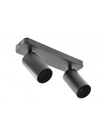 SANTO BIS LED Å¡viestuvas (apvalus, aliuminis, juodas, dvigubas, 2x20W, IP20) GTV OS-SAN20WOK2B-00