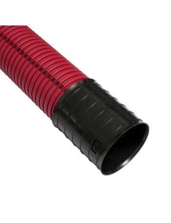 Raudonas gofruotas vamzdis D50 / d42 su viela Pipelife (be halogenÅ³, 750N/5cm, 6m)