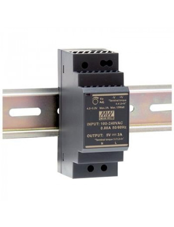 Impulsinis maitinimo Å¡altinis 24V 36W 1.5A, tvirtinamas ant DIN bÄgio, MEAN WELL, HDR-30-24