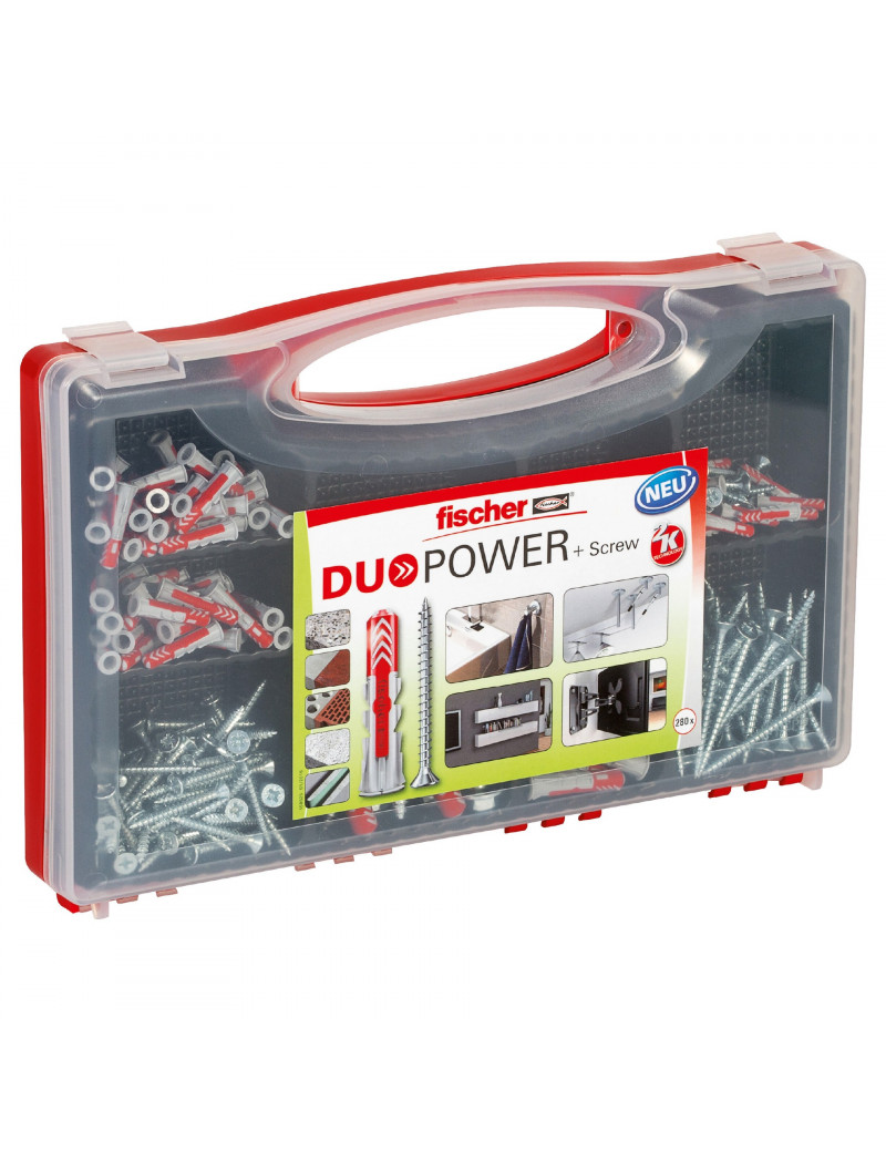 Kaiščių su varžtais rinkinys DuoPower Fischer 280 vnt