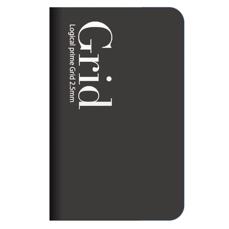 Užrašų knygelė Logical Prime Grid Slim A6 langeliais 25 mm-juoda NA601-14