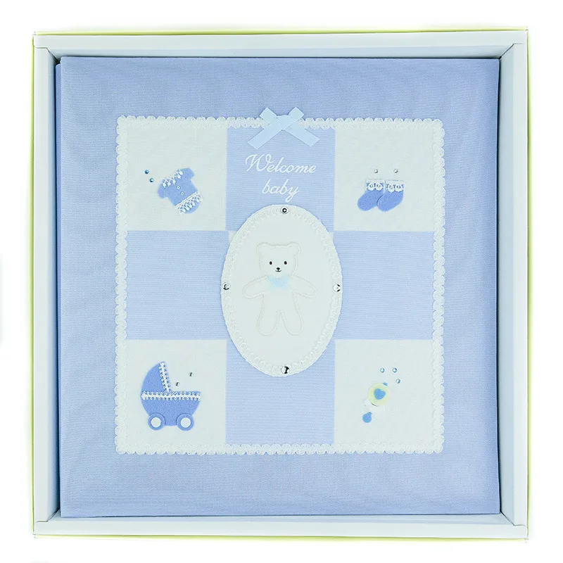 Nuotraukų albumas Welcome Baby melsvas LB-501 B