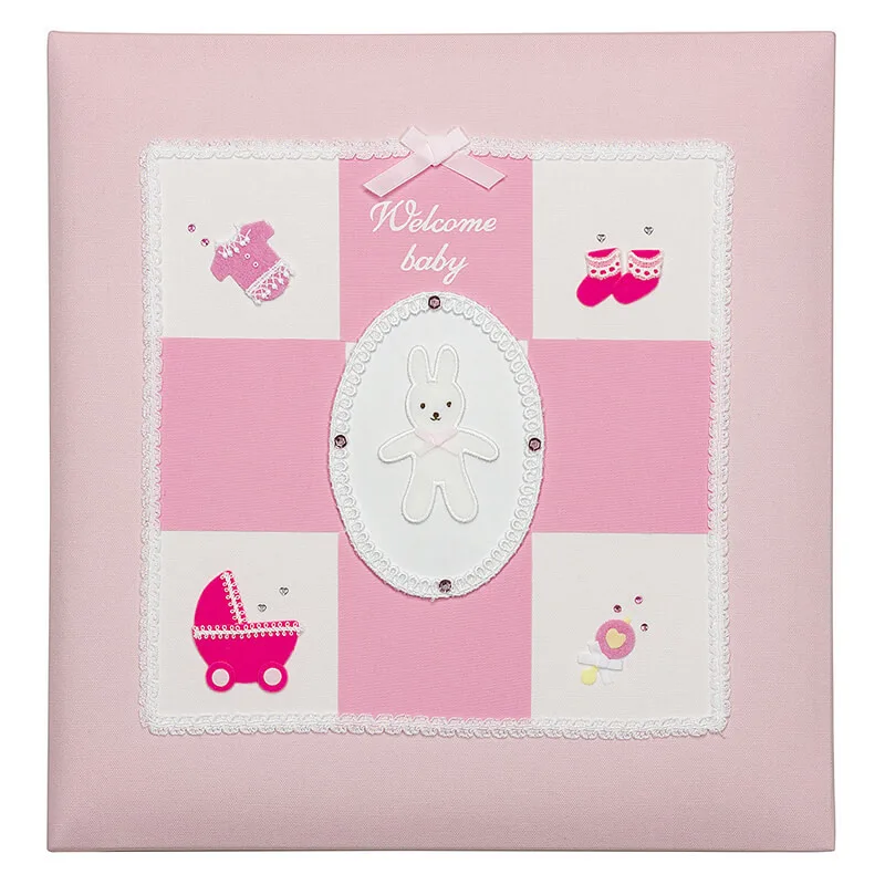 Nuotraukų albumas Welcome Baby rausvas LB-501 P