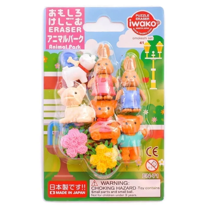IWAKO trintukų – dėlionių rinkinys „Animal Park”