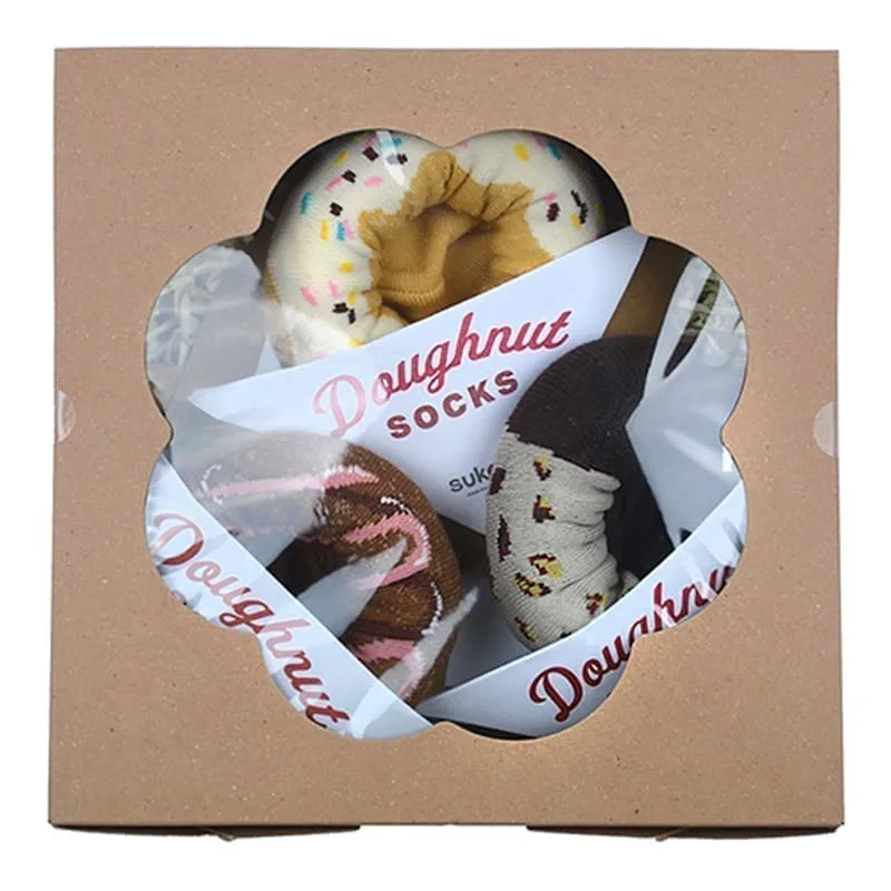 Kojinių rinkinys dovanų dėžutėje”Gift Box Doughnut” 3 poros