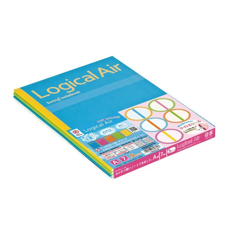 Lengvi sąsiuviniai „Logical AIR Grid” B5 linijomis 5 vnt B546A-5P/D