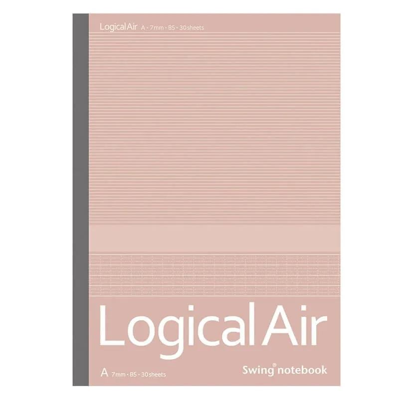 Lengvas sąsiuvinis „Logical AIR A” B5 linijomis rožinis B576A