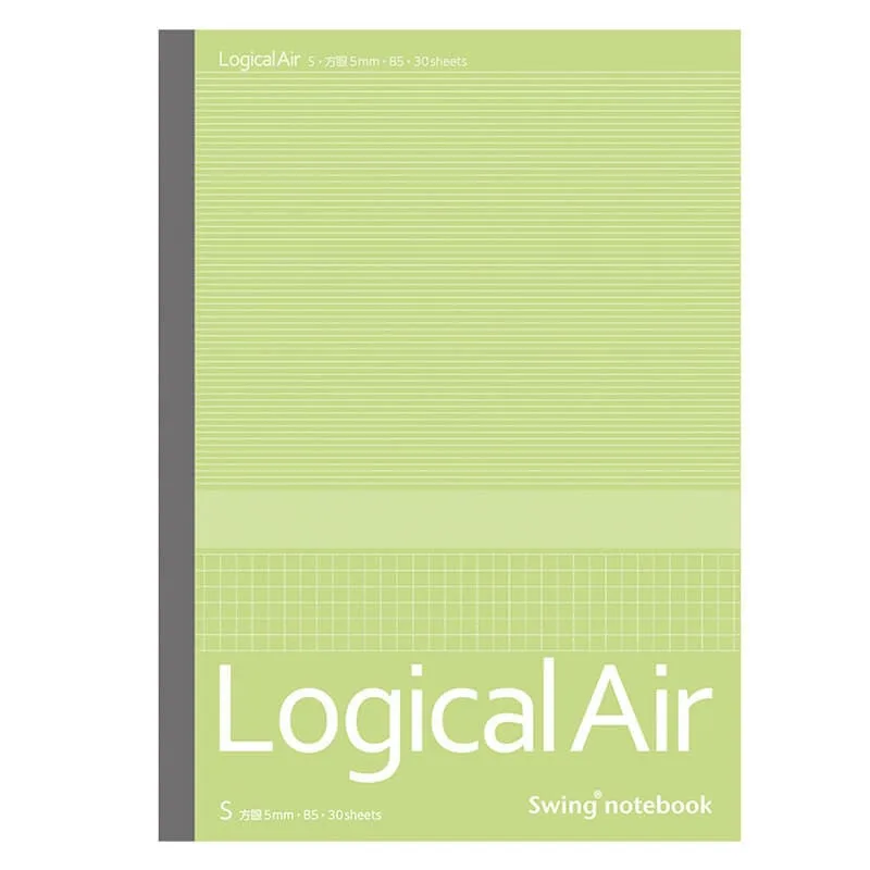 Lengvas sąsiuvinis „Logical AIR S” B5 langeliais žalias B576S
