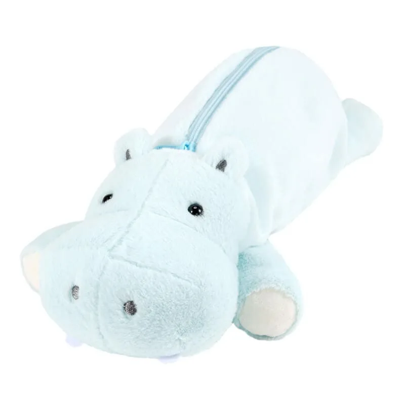 Pliušinis penalas „Hippopotamus series” melsvas HPP-PCN01-B
