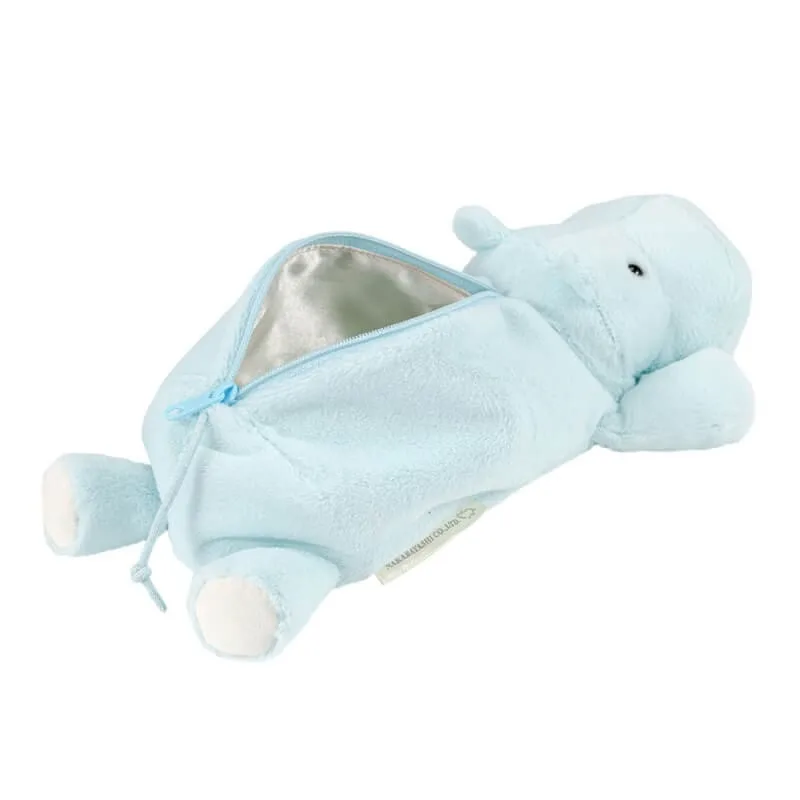 Pliušinis penalas „Hippopotamus series” melsvas HPP-PCN01-B
